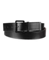 Calvin Klein Men's Metal Finishes Leather Dress Belt