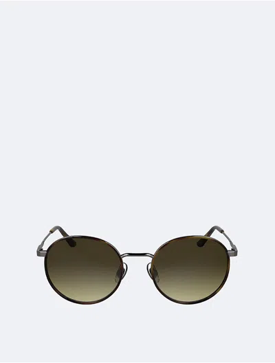 CALVIN KLEIN MEN'S METAL ROUND SUNGLASSES