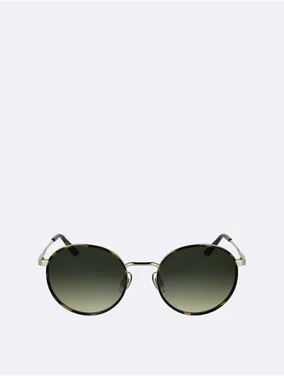 CALVIN KLEIN MEN'S METAL ROUND SUNGLASSES