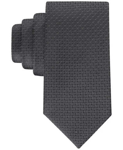 Calvin Klein Men's Micro Geo-pattern Tie In Black