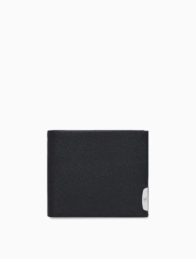 Calvin Klein Men's Micro Pebble Leather Bifold Wallet In Black