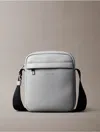 Calvin Klein Men's Micro Pebble Reporter Bag In Gray