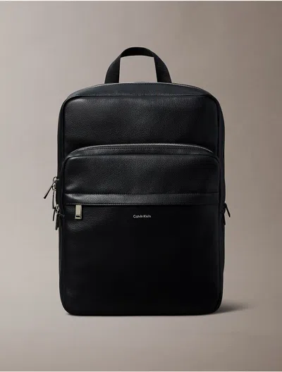 Calvin Klein Men's Micro Pebble Slim Square Backpack In Black