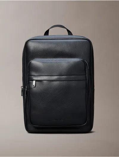 Calvin Klein Men's Micro Pebble Square Backpack In Black
