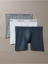 Calvin Klein Men's Micro Stretch 3-pack Boxer Brief In Hemisphere Blue / Plein Air / Convoy