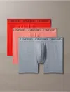 Calvin Klein Men's Micro Stretch 3-pack Boxer Brief In Molten / Sleet / Crabapple