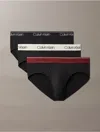 Calvin Klein Men's Micro Stretch 3-pack Hip Brief In Black / Syrah / Cocoon