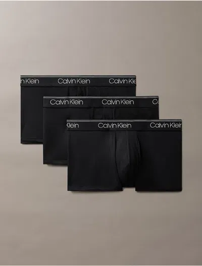 Calvin Klein 3-pack Microfiber Boxer Briefs In Black