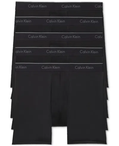 Calvin Klein Men's Micro Stretch Boxer Briefs, 5-pack Underwear In Black