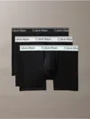 Calvin Klein Men's Microfiber Stretch 3-pack Boxer Brief In Black