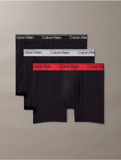 Calvin Klein Men's Microfiber Stretch 3-pack Boxer Brief In Multi