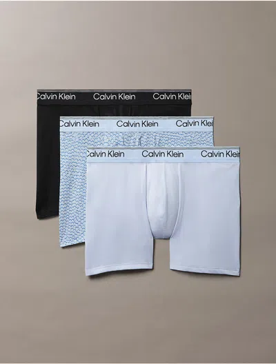Calvin Klein Men's Microfiber Stretch 3-pack Boxer Brief In Multi