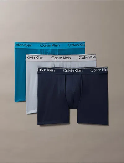 Calvin Klein Men's Microfiber Stretch 3-pack Boxer Brief In Multi