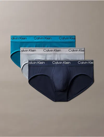 Calvin Klein Men's Microfiber Stretch 3-pack Hip Brief In Multi