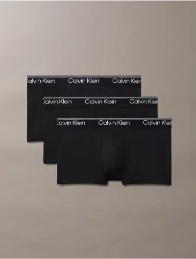Calvin Klein 3-pack Microfiber Boxer Briefs In Black