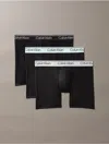 Calvin Klein Men's Microfiber Stretch 3-pack Boxer Brief In Black