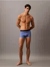 Calvin Klein Men's Microfiber Stretch Grip Boxer Brief In Blue