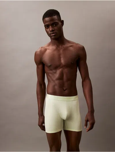 Calvin Klein Men's Microfiber Tech Boxer Brief In Lime Cream