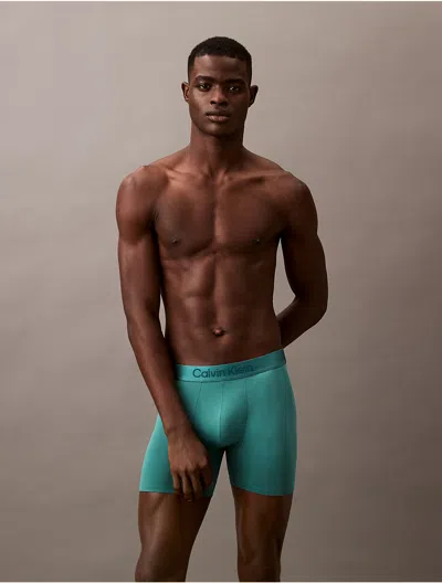 Calvin Klein Men's Microfiber Tech Boxer Brief In Lively Teal