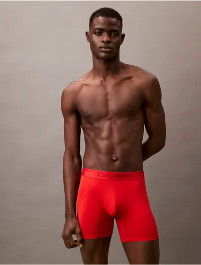 Calvin Klein Men's Microfiber Tech Boxer Brief In Molten