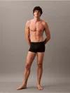 Calvin Klein Men's Microfiber Tech Low Rise Trunk In Black
