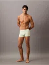 Calvin Klein Men's Microfiber Tech Low Rise Trunk In Lime Cream