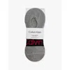 Calvin Klein Mens Mid Grey Melange Branded High-cut Pack Of Two Stretch-cotton-blend Socks In Mid Grey Melange