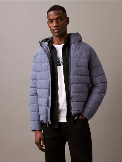 Calvin Klein Men's Midweight Packable Coat In Grisaille