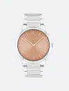 Calvin Klein Men's Minimalist Integrated Link Bracelet 32mm Watch In Blush