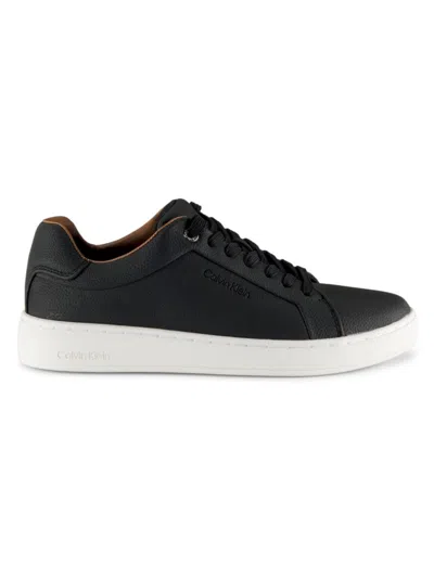 Calvin Klein Men's Minimalist Low-platform Sneakers In Black
