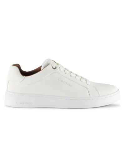 Calvin Klein Men's Minimalist Low-platform Sneakers In White