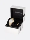Calvin Klein Men's Minimalist Watch And Crystal Earrings Gift Set