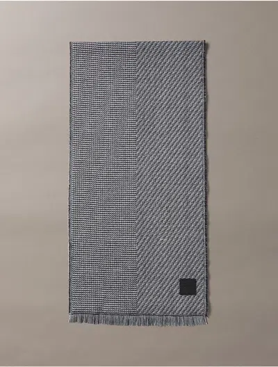 Calvin Klein Men's Mixed Pattern Scarf In Black