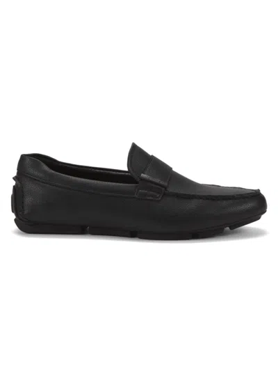 Calvin Klein Men's Moc-toe Driving Loafers In Black