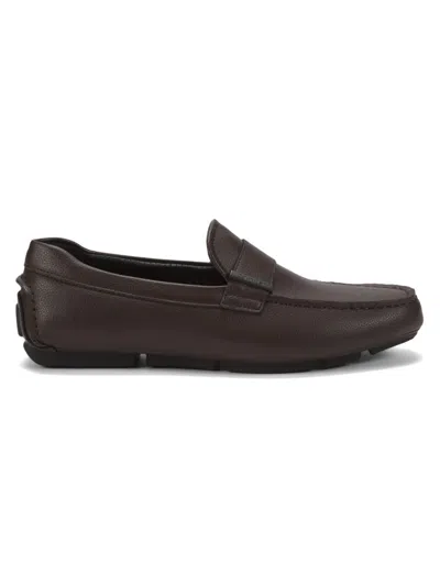 Calvin Klein Men's Moc-toe Driving Loafers In Brown