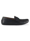 Calvin Klein Men's Moccasin-stitched Penny Loafers In Black