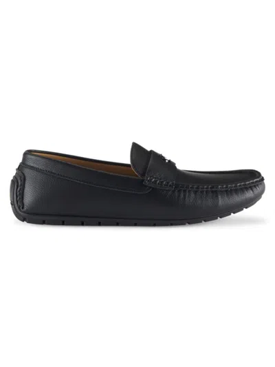 Calvin Klein Men's Moccasin-stitched Penny Loafers In Black