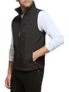 Calvin Klein Men's Mockneck Zip Up Vest In Black