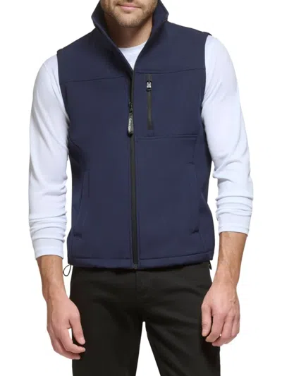 Calvin Klein Men's Infinite Stretch Soft Shell Vest In Navy