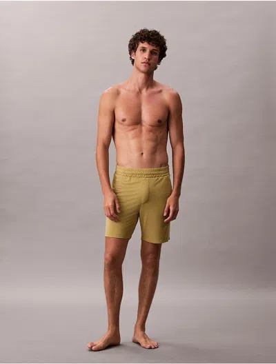 Calvin Klein Men's Modal Pique Sleep Shorts In Green