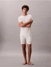 Calvin Klein Men's Modal Pique Sleep Shorts In White