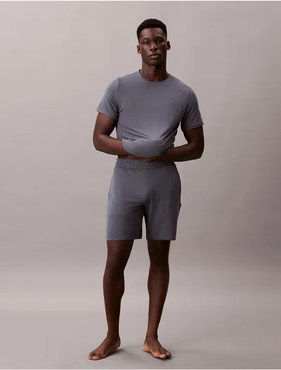 Calvin Klein Men's Modal Pique Sleep Shorts In Gray