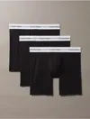 Calvin Klein Modern Air Active 3 Pack Long Boxer Briefs In Black