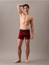 Calvin Klein Men's Icon Cotton Stretch Holiday Boxer Brief In Buffalo Check Juneberry