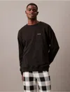 Calvin Klein Men's Modern Cotton Holiday Lounge Sweatshirt In Black