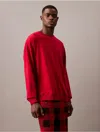 Calvin Klein Men's Icon Cotton Stretch Holiday Sweatshirt In Juneberry