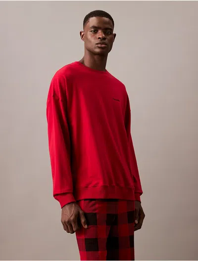 Calvin Klein Men's Icon Cotton Stretch Holiday Sweatshirt In Juneberry