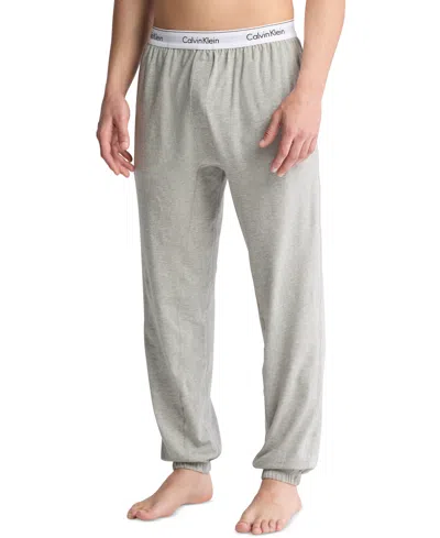 Calvin Klein Men's Icon Cotton Stretch Sleep Joggers In Medium Grey Heather