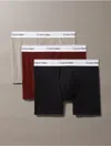 Calvin Klein Men's Icon Cotton Stretch 3-pack Boxer Brief In Rusted Root / Black / Rock Ridge