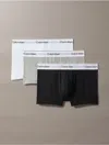 Calvin Klein Men's Icon Cotton Stretch 3-pack Low Rise Trunk In Grey Heather / Black / White